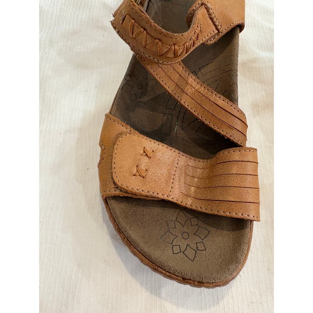 Taos Zenith Sandal Brown Leather Women 6 Comfort Adjustable Z-Strap Arch Support - Picture 3 of 13